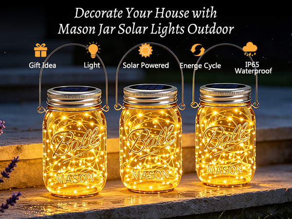 solar mason jar lights