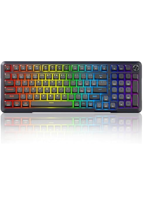Redragon K688PRO Wireless Tri Mode Gasket Mechanical Gaming Keyboard | Hot Swappable 8000mAH Gami...