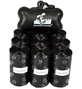 Downtown Pet Supply Dog Poop Bags with Dispenser, 220 Count Leak-Proof Dog Waste Bags, Black Poop...