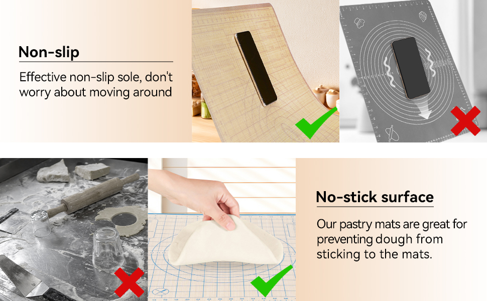 dough rolling mat silicone pastry mats for rolling dough