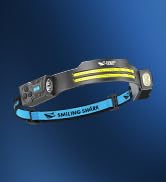 Smiling Shark TS-2 Headlamp, Dual Spotlight with Floodlight & Strobe LED Head Torch Rechargeable ...