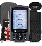 TENS Unit Muscle Stimulator, Electronic PMS Pulse Massager Machine for Shock Physical Therapy, Ba...