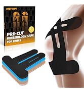 Precut Kinesiology Tape for Knees – 14 PCS Knee Tape for Pain Relief & Support, Elastic Waterproo...