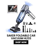 Saker Car Vacuum Portable Cordless, Foldable Mini Handheld Vacuum Cordless and Air Duster 17000PA...