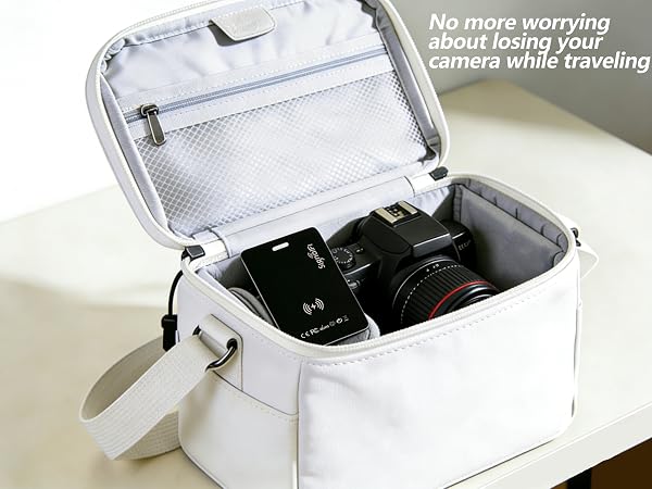 No more worrying about losing your camera while traveling.