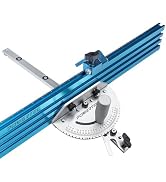 POWERTEC Precision Table Saw Miter Gauge System w/ 27 Angle Stops and 3/4