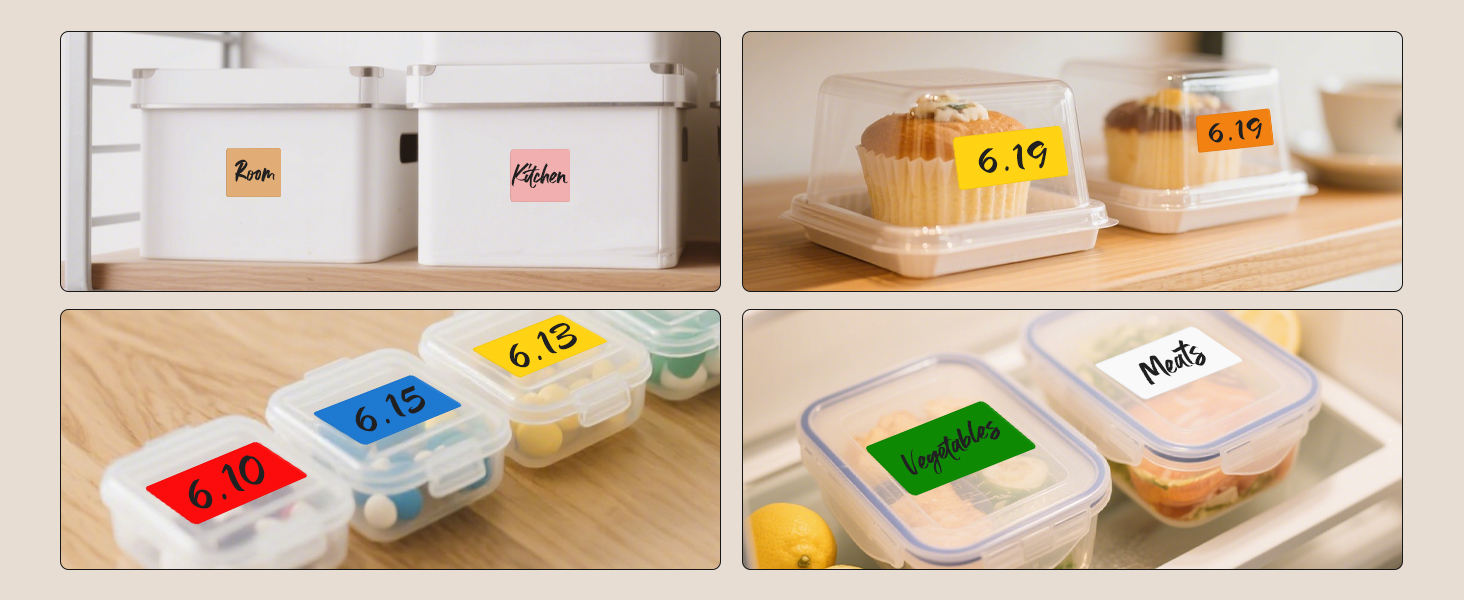 labels for storage bin, food labels, medicine labels, moving labels