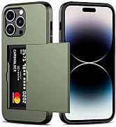 Nvollnoe for iPhone 14 Pro Max Case with Card Holder Heavy Duty Protective Dual Layer Shockproof ...
