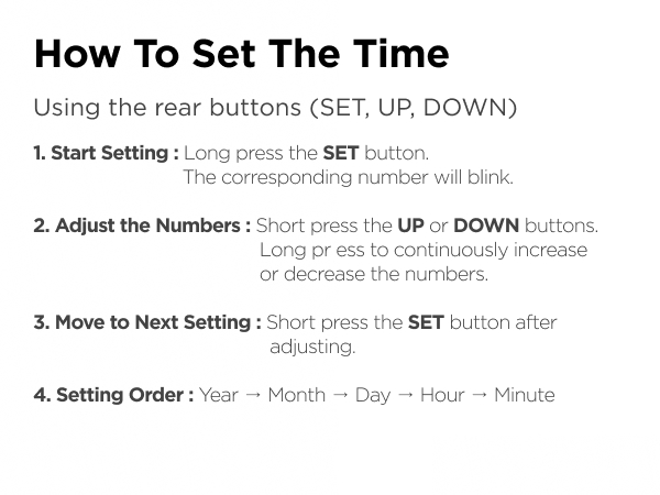 how to set the time
