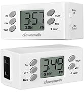 DEWENWILS 24 Hour Outlet Timer, 125V 15A 1000W Timers for Electrical Outlets, 1 Polarized Outlet,...