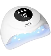 WEVILI 72W UV Nail Lamp, Faster UV Light for Gel Polish with 3 Timers, Professional Auto Sensor N...