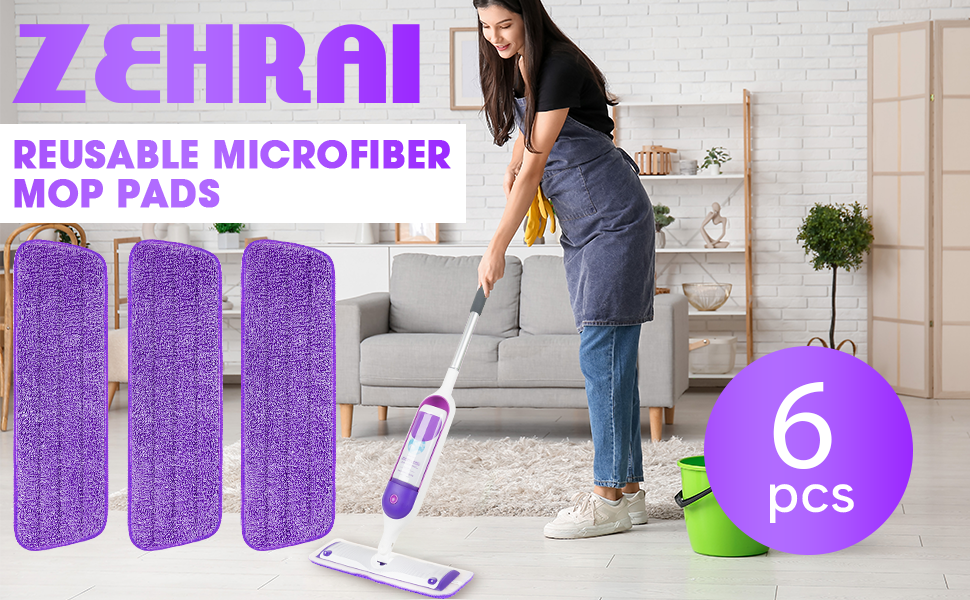Reusable Microfiber Mop Pads