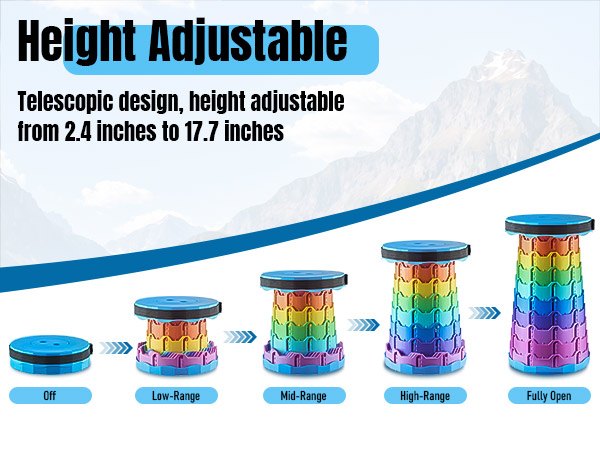 Upgraded Foldable Stool Thickened, Portable Collapsible Stool Retractable Stool for Fishing