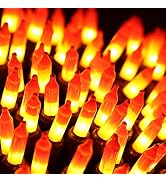 ODEETRONIC Candy Corn Halloween Lights, 21.63ft 100 Count Incandescent Lights Connectable Set, 12...