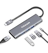 QGeeM USB C Hub 5 in 1 MultiPort to 4K HDMI Adapter, 3 USB-A Data Ports, 100W Power Delivery, USB...