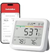 SwitchBot CO2 Detector, Air Quality Monitor Indoor, CO2 Monitor for CO2/TEMP/Humidity, Portable C...