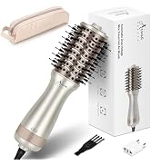 Aima Beauty Small Auto Dual Voltage Hair Dryer Brush Cool Shot Air Brush | Travel Oval Hot Air Br...