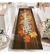 HiiARug Runner Rug for Hallway Entryway 2x6 Non Slip Autumn Pumpkin Fall Hallway Runner Rug Washa...