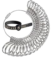 Meowoo Metal Ring Sizer Measuring Tool with Magnifier, Metal Ring Guage for Ring Measurer and Rin...