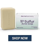 Dermaharmony 10% Sulfur Acne Bar Soap, Acne Treatment Bar for Face & Body, 4 oz – Helps Clear Acn...
