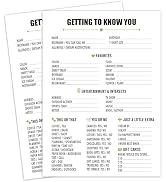Get to Know You Games Cards, Getting To Know You Coworker Questionnaire, All About Me Survey, Emp...