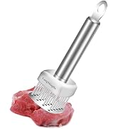 LANGMINGDE 316 Stainless Steel Meat Tenderizer Tool, 24 Sharp Needles for Tenderizing Steak Chick...