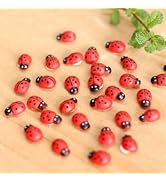 Kryoflare Mini Ladybug Figurines, 20 Pieces, Animal Figures Garden Ornaments Dollhouse Decoration...