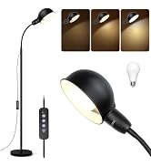 Ruiever Floor Lamp with Flexible Gooseneck and Height Adjustable,Standing Lamp Include Dimmer LED...