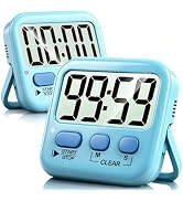 Antonki 2 Pack Digital Timer for Kids Classroom Kitchen Timers for Cooking | w/ Battery, Easy to ...