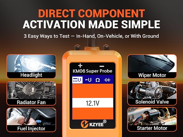 Automotive circuit energizer used to trigger headlights, injectors, motors and solenoid components