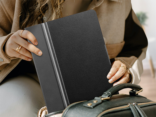 Saffiano iPad Leather Cover Black