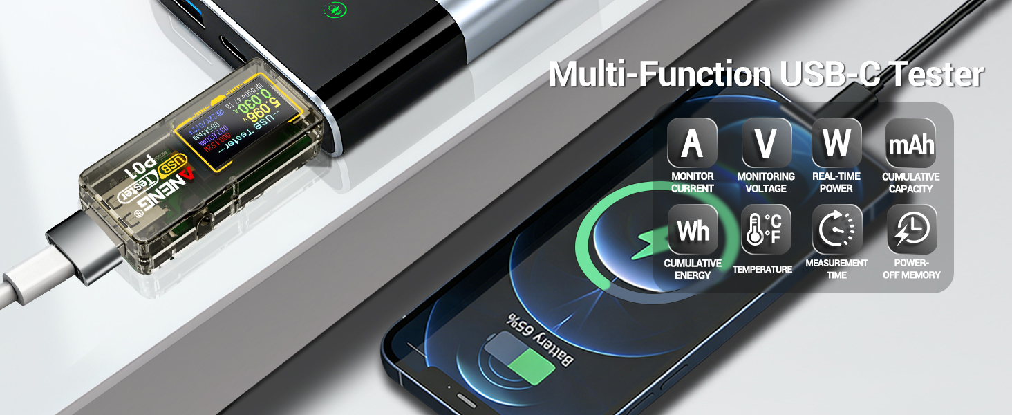 Multi-function USB-C tester