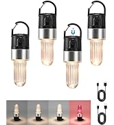 pearlstar LED Camping Night Lights Outdoor Magnetic Portable 4 Modes Emergency Lamp Battery Power...