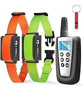 PaiPaitek Automatic Bark Collar with Remote for Large Dog, Up to 3300ft Range Bark and Training C...