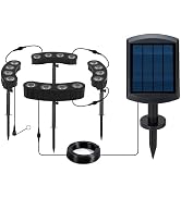 16LED Solar Spotslights Outdoor 4 Pack, Solar Powered Landscape Lights,2-1 Installation (Sticked&...