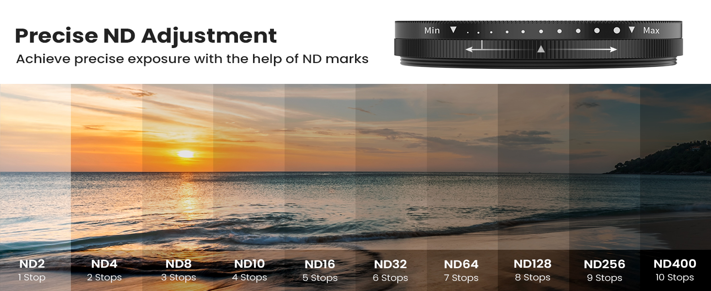 67mm ND2-400 Filter for Phone/DSLR
