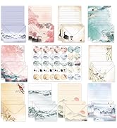 160 Pcs Stationery Paper Envelopes Set Includes 50 Lined Writing Paper & 50 Envelopes with 60 Col...