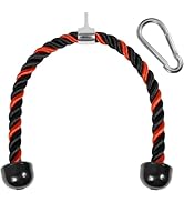 Yes4All Deluxe Tricep Rope Cable Attachment, 27 & 36 inch with 4 Colors, Exercise Machine Attachm...