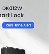 Veise DK012W Wi-Fi Fingerprint Smart Deadbolt Lock, Matte Black | Built-in Wi-Fi, APP Remote Cont...
