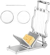 VEVOR Cheese Slicer,Butter Cutter with Wire 1 cm & 2 cm Cheeser Butter Cutting Blade Replaceable ...