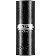 1/2 Inch Drive 6-Point Deep Socket, 3/4 Inch Deep Impact Socket, CR-V Steel
