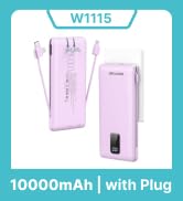 charmast portable charger with plug and cables