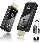 Wireless HDMI Transmitter and Receiver with Adapter 4K, Wireless HDMI Extender 1080P HDMI Wireles...