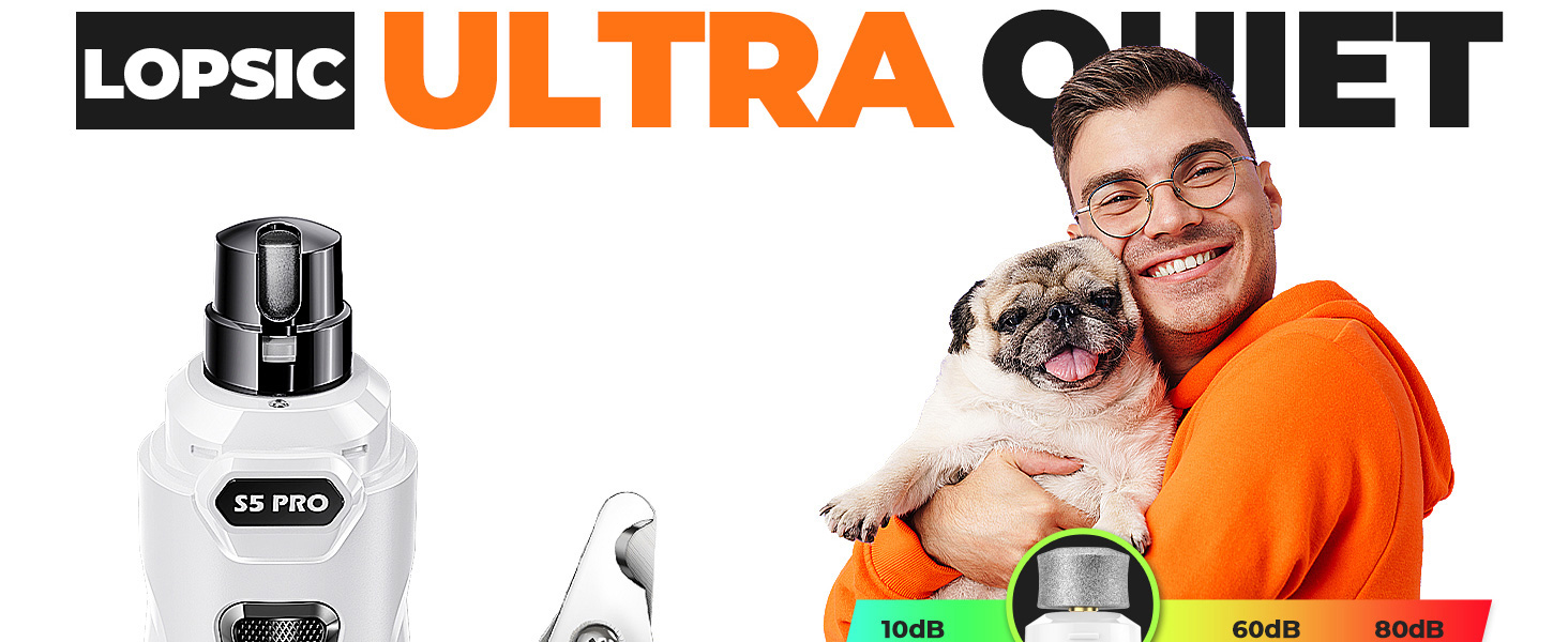 ultra quiet dog nail trimmer kit