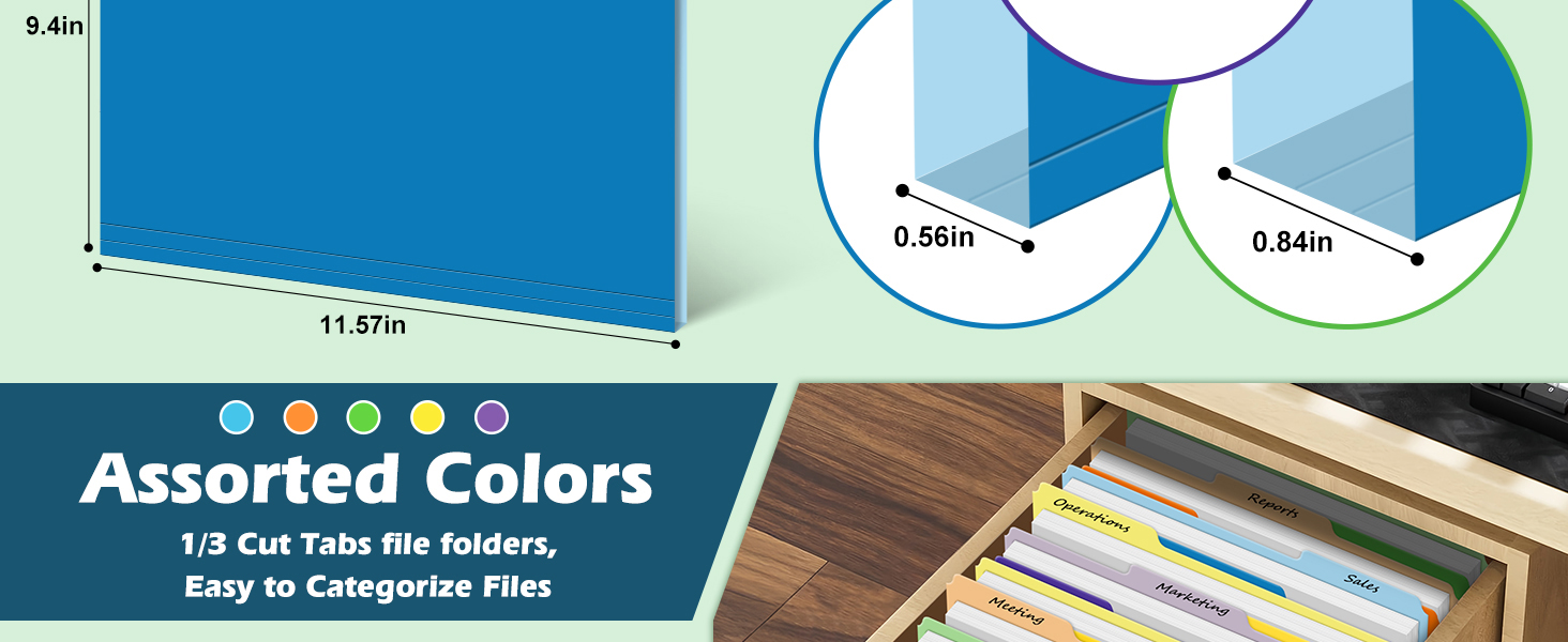 colored file folders