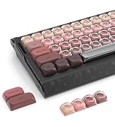Fejwlvs Berry Kiss-Pro Theme Red Jelly HOA Profile Key Cap,PBT Keycaps, Cute Custom Keycaps 132-K...