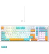 LUMI101 Wireless Mechanical Keyboard,Full-size keyboard with numeric keypad,Tri-Mode BT5.0/2.4GHz...
