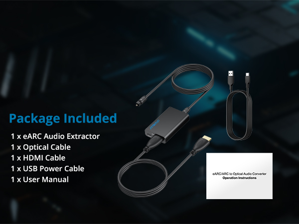 HDMI eARC to Optical Audio Adapter
