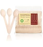 YANPROG Disposable 6.3"Wooden Spoons
