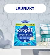 Dropps Odor & Stain Biobased Power Laundry Detergent Pods, Crisp Breeze HE Compatible Laundry Pod...